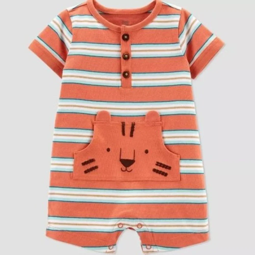 Carter's Just One You® Baby Boys' Tiger Striped Romper - Orange